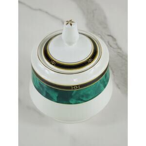 Retroneu Sugar Bowl w/ Lid Jade Garland 3 1/2" Fine China 90's #3020 Pattern